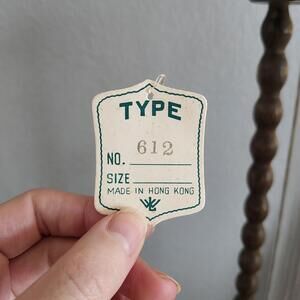 Vintage Paper Tag Ephemera "Made in Hong Kong" Unique Paper Junk Journal